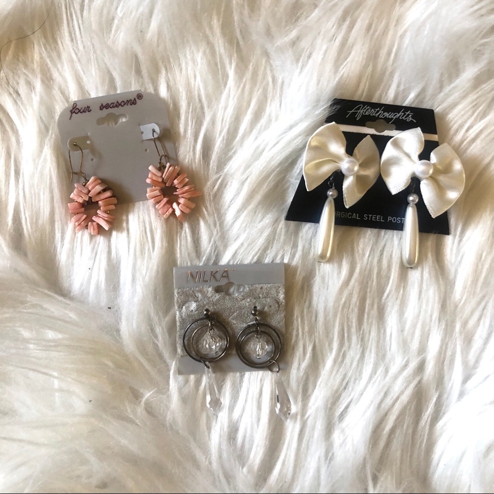 3 very cute dangly earring pack